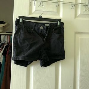 black shorts